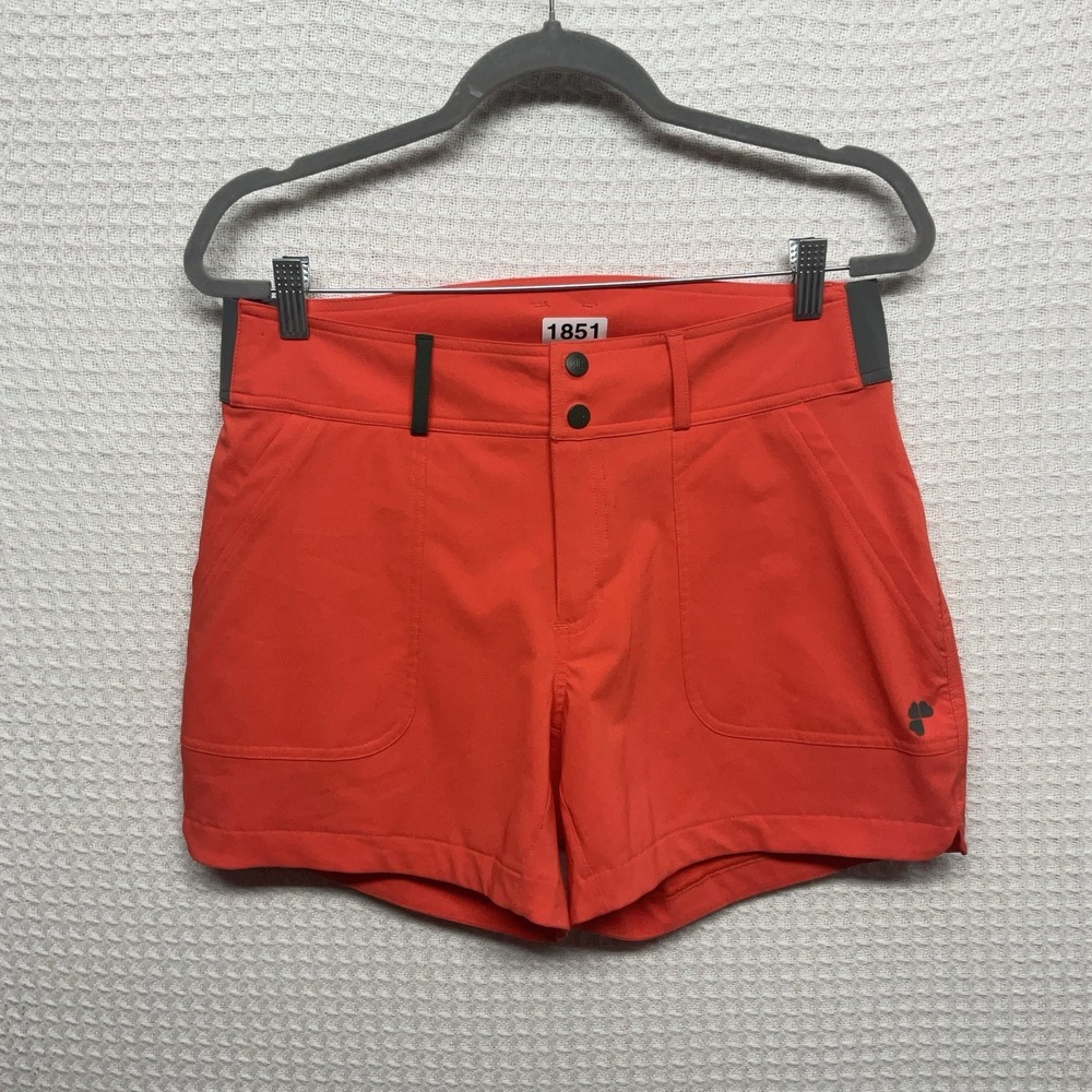 NEW Krimson Klover Rory 5"High Waist Coral Orange Hiking Shorts Medium Athletic